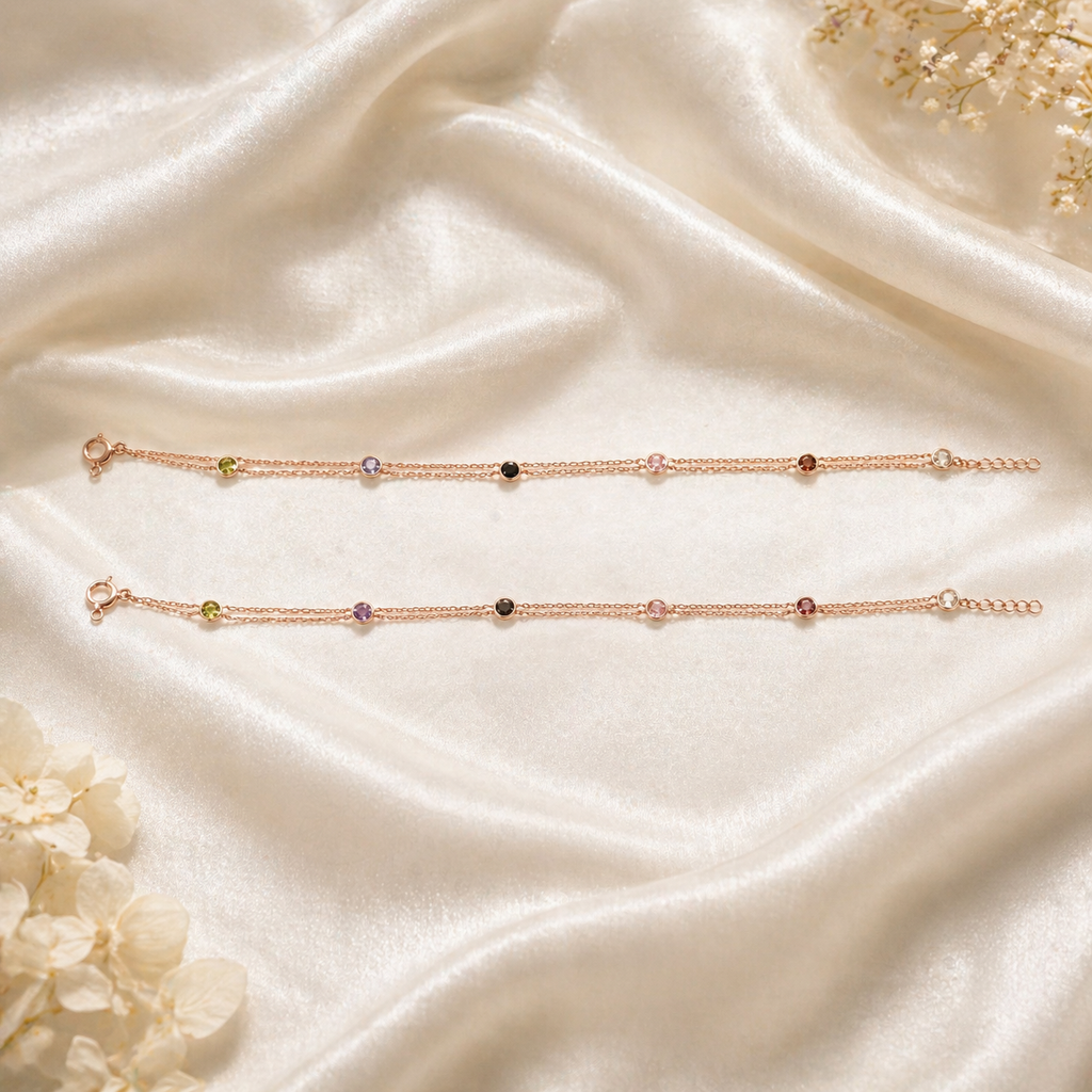 Tarika Multi-Stone Anklet