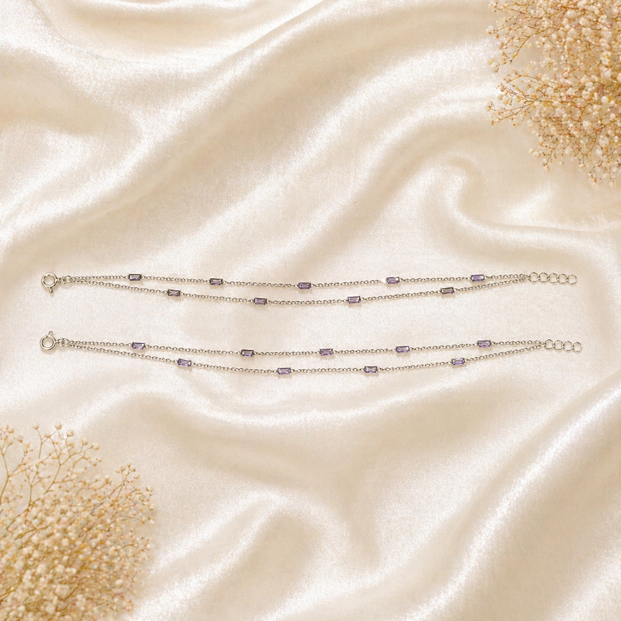 Amara Amethyst Anklet