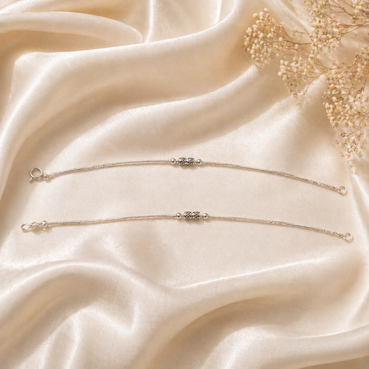 Varnika Silver Anklet