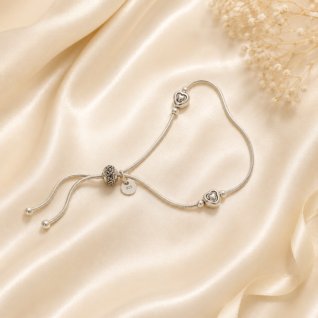 Hridaya Grace Silver Anklet