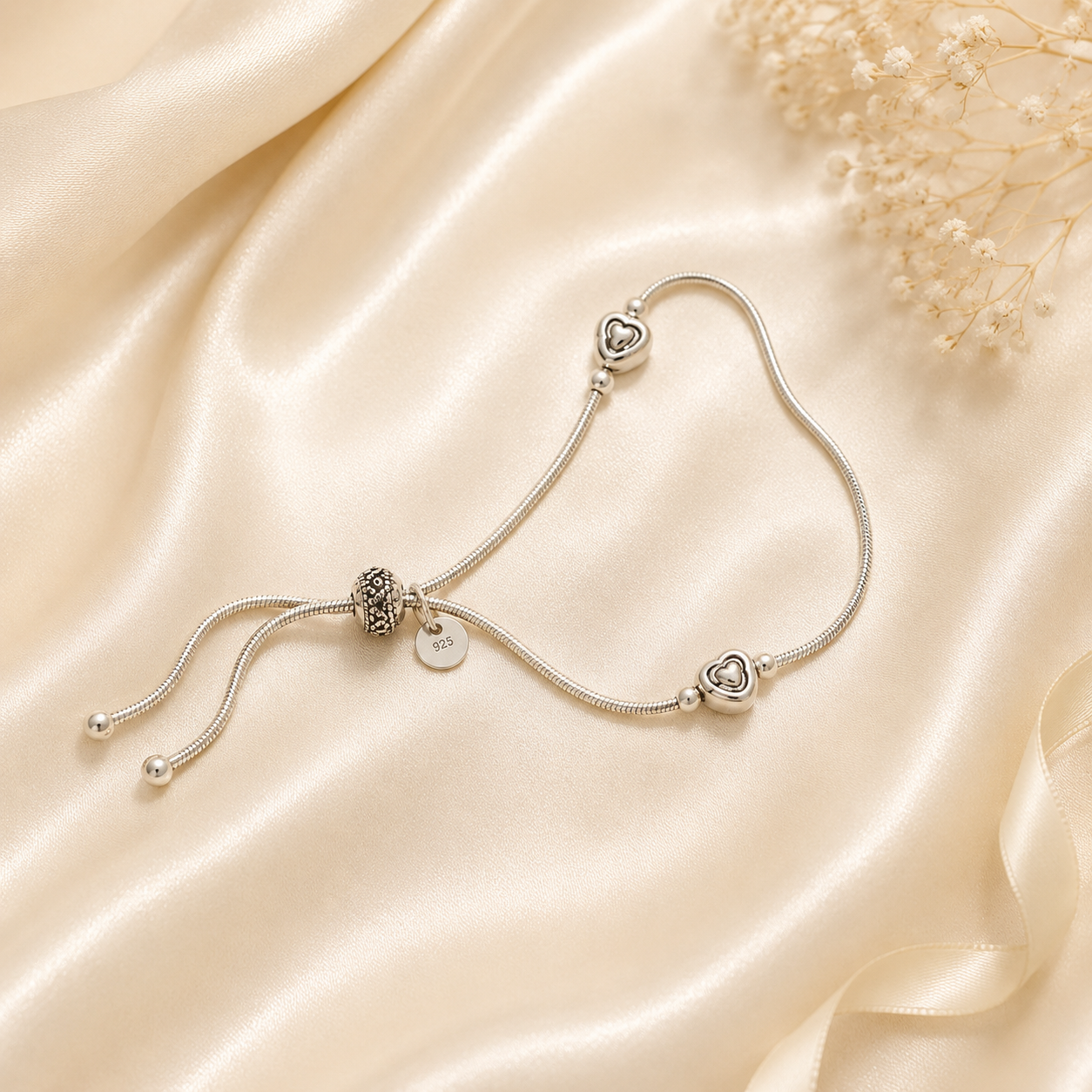 Hridaya Grace Silver Anklet
