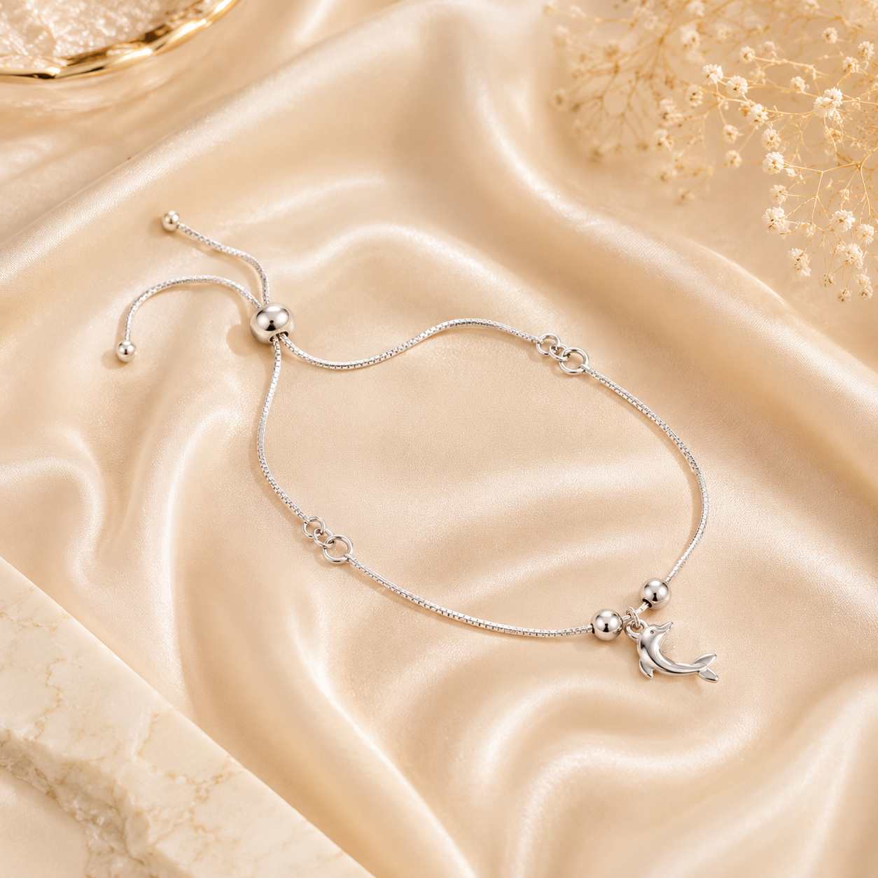 Myra Dolphin Charm Anklet