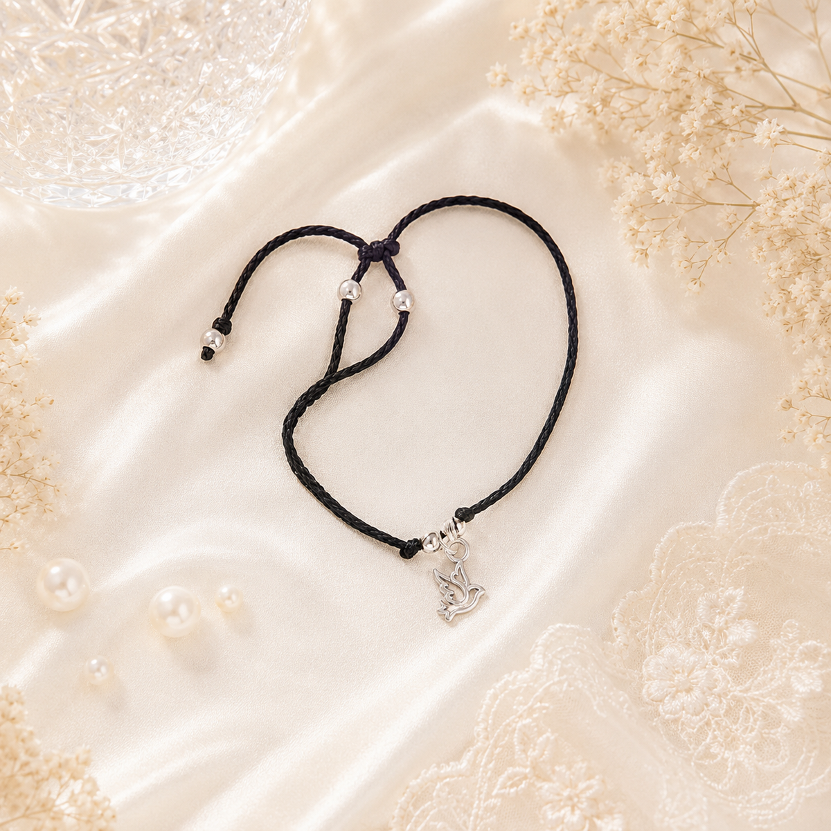 Peace Whisper Thread Anklet
