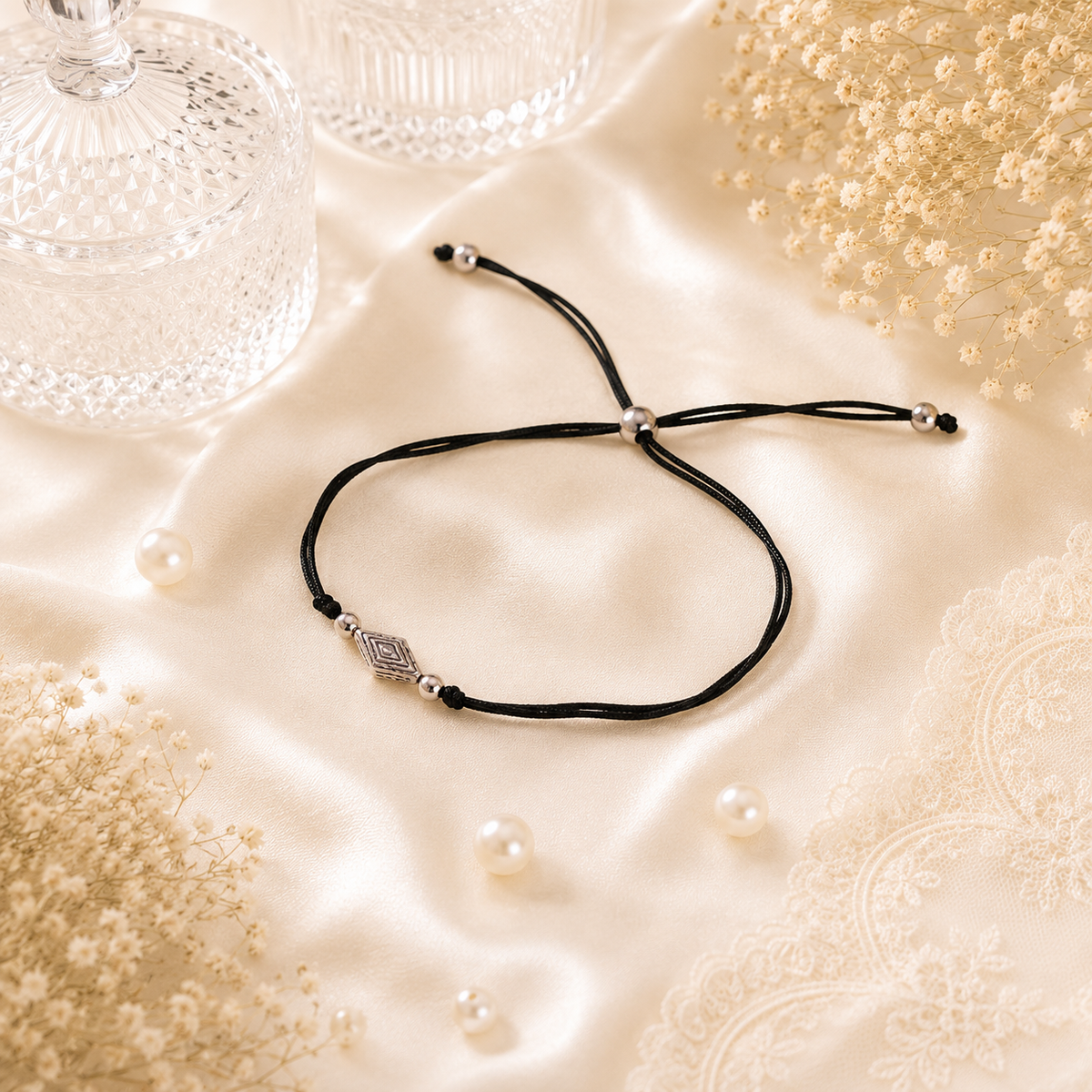 Noir Prism Thread Anklet