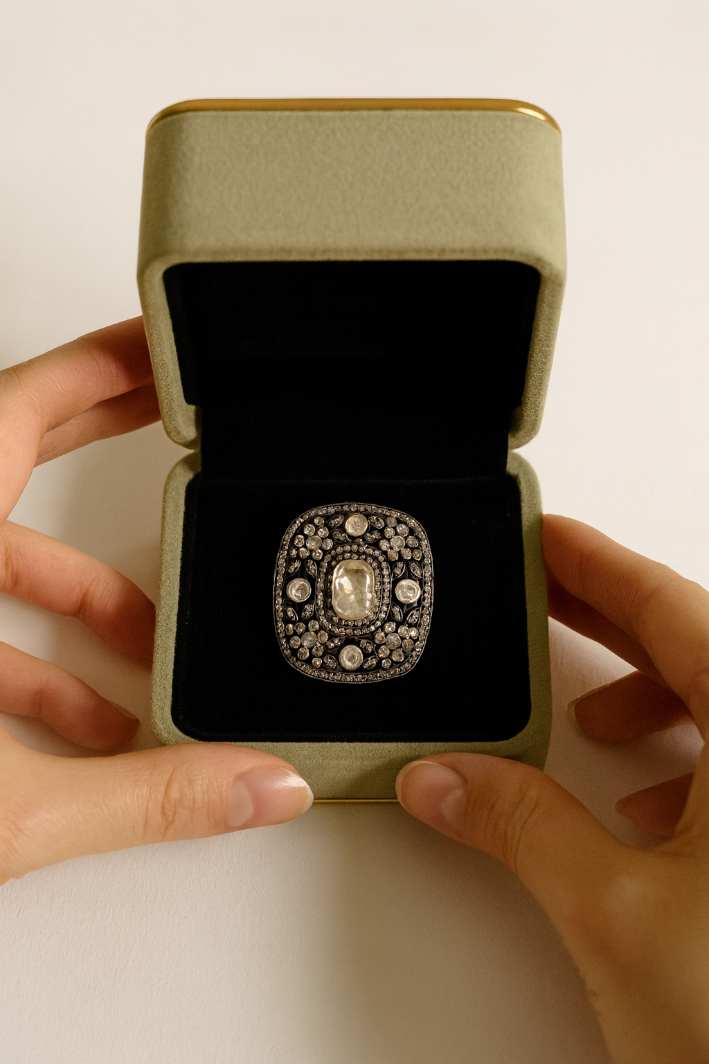 Royal Mossanite Brooch