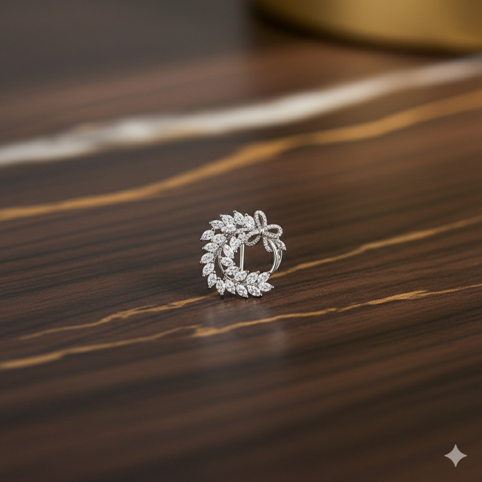 Aurora Laurel Brooch