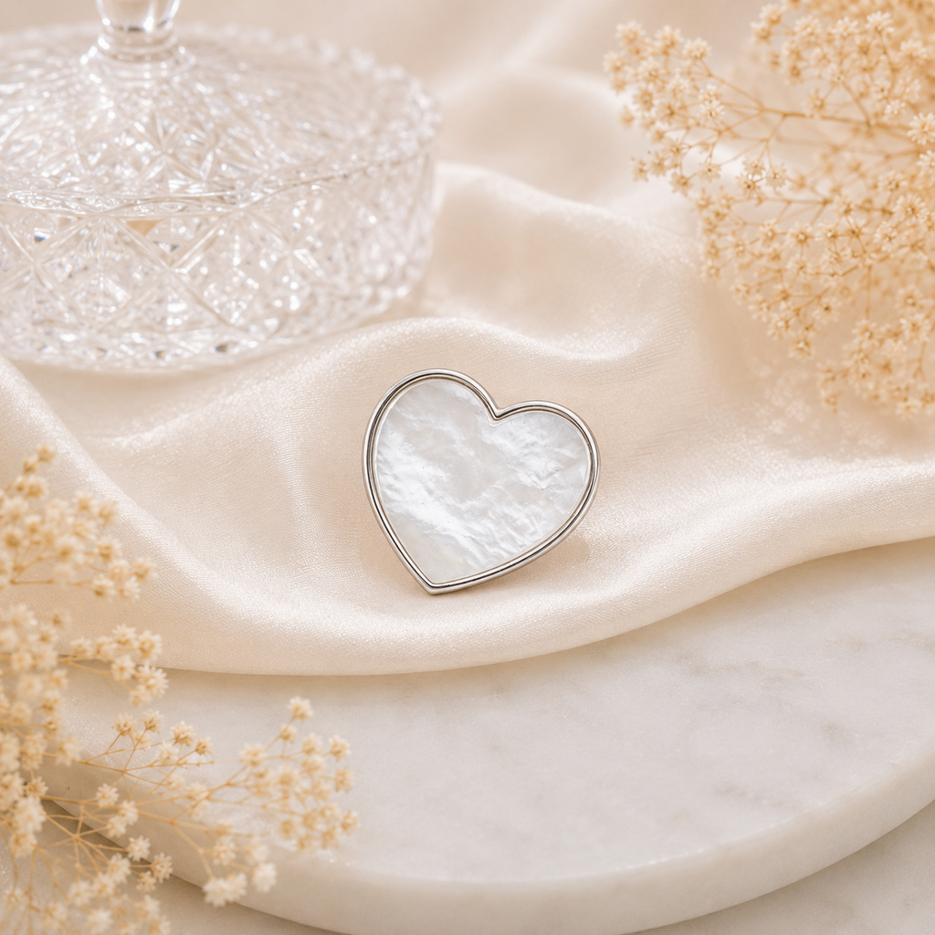 Moonlit Heart Brooch