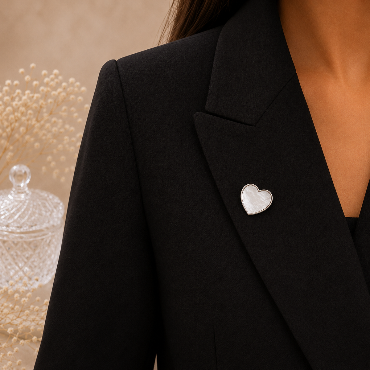 Moonlit Heart Brooch