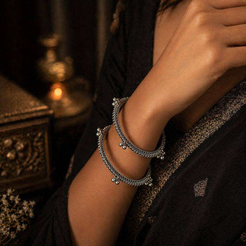 Noor Antique Ghungroo Bangles