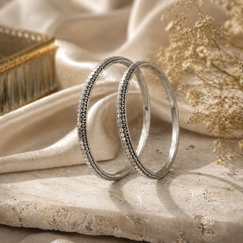Viraaj Classic Silver Bangles