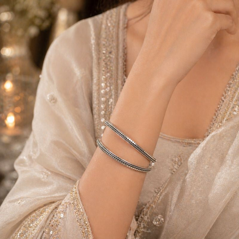 Viraaj Classic Silver Bangles