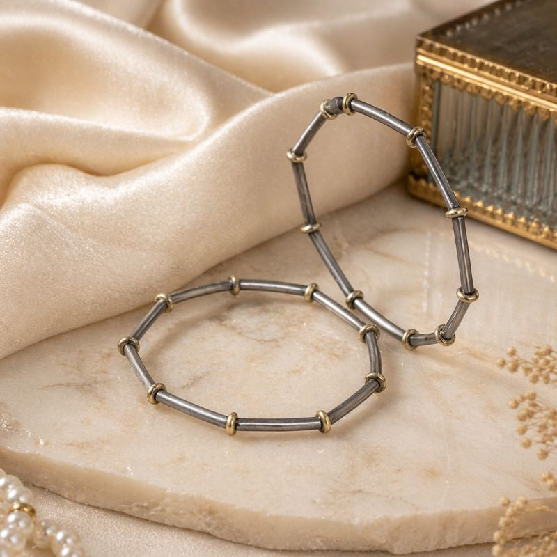Kavya Link Silver Bangles