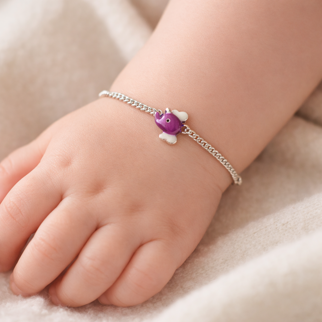 Little Ganesha Silver Baby Bracelet