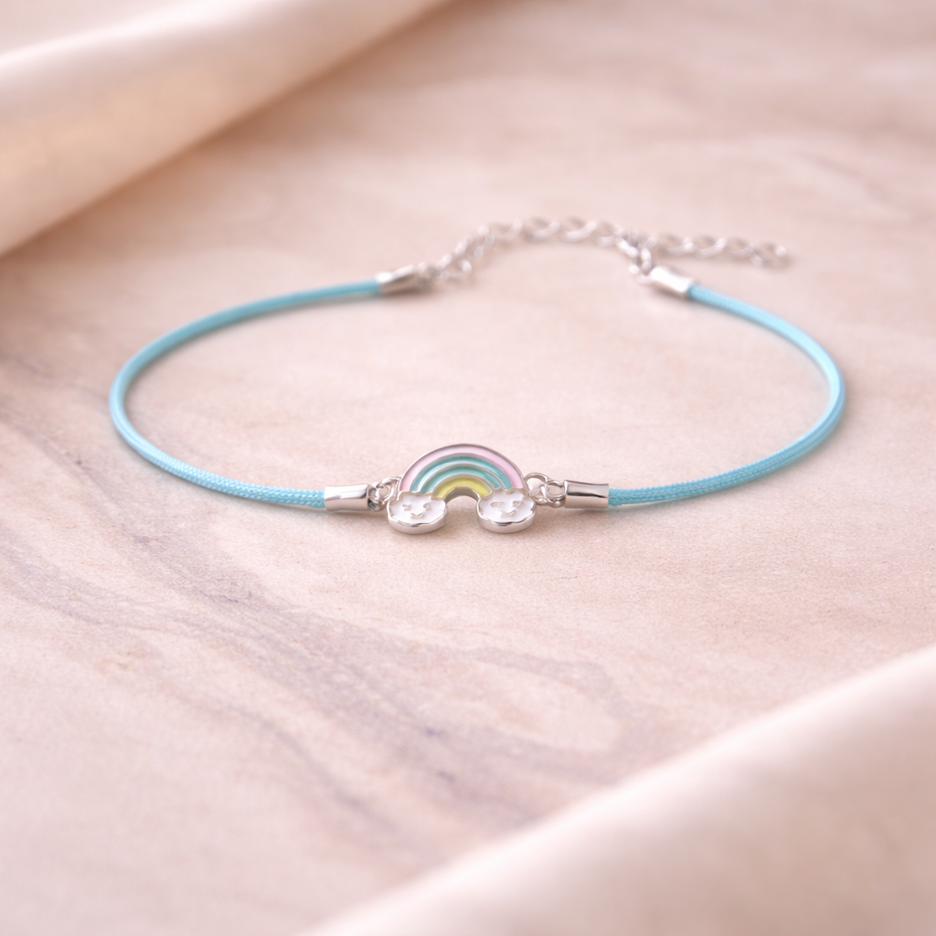 Rainbow Bliss Silver Baby Bracelet