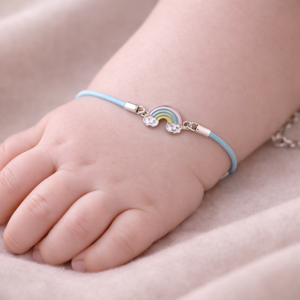 Rainbow Bliss Silver Baby Bracelet
