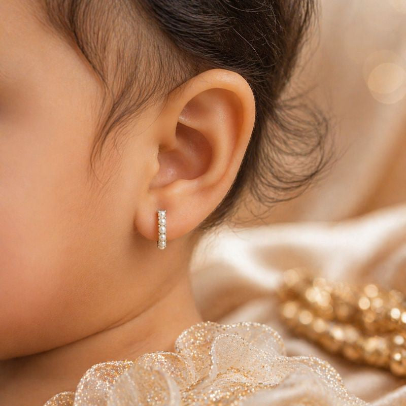 Pearl Line Baby Hoops