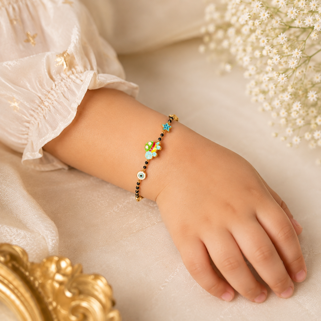 Blue & Black Enamel Baby Nazaria