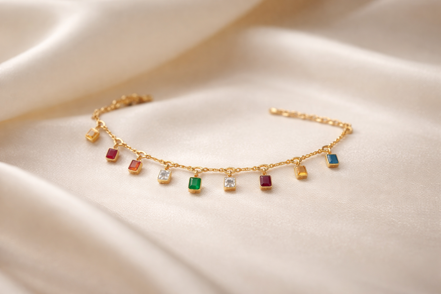 Navratna Aura Charm Bracelet