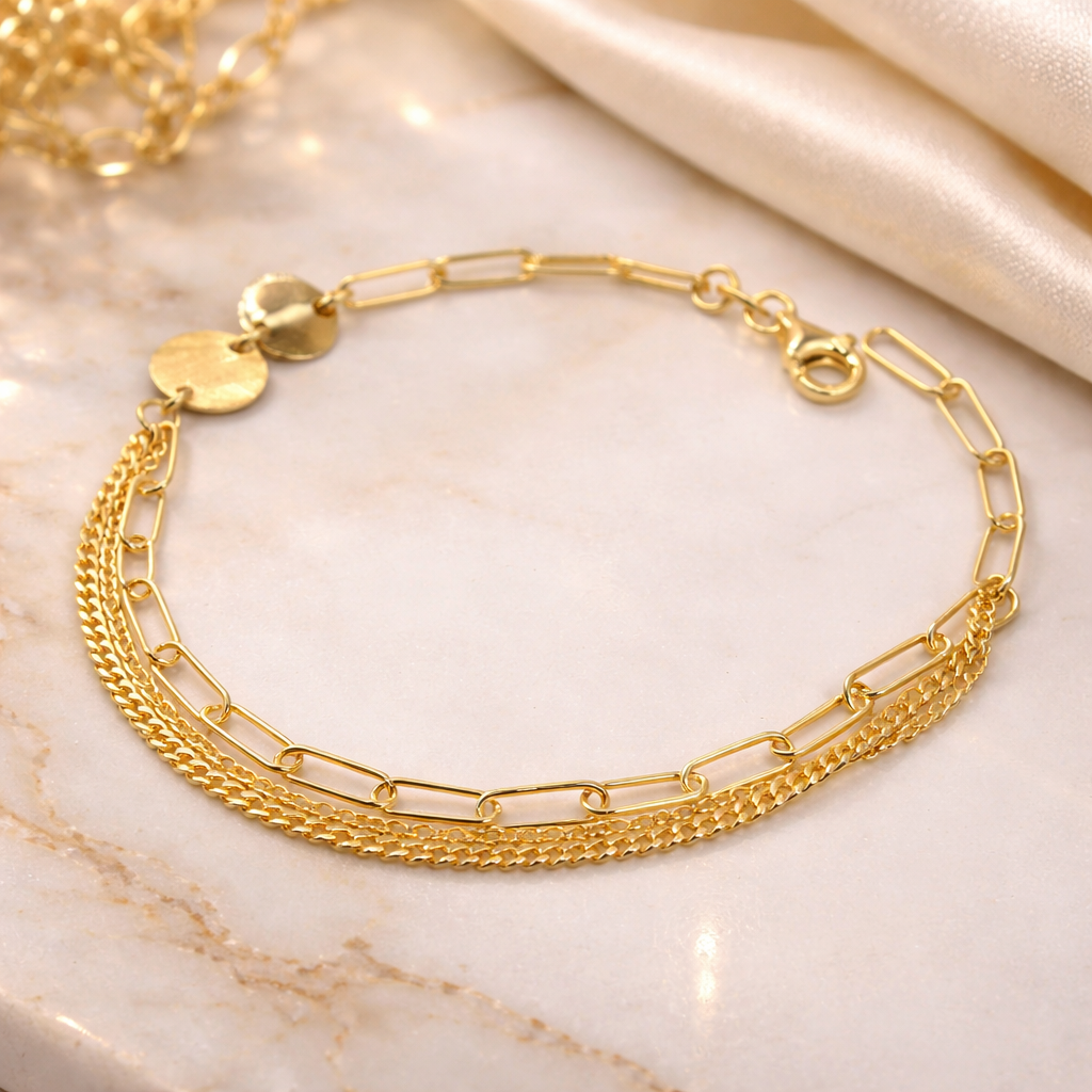 Layered Chain Luxe Bracelet