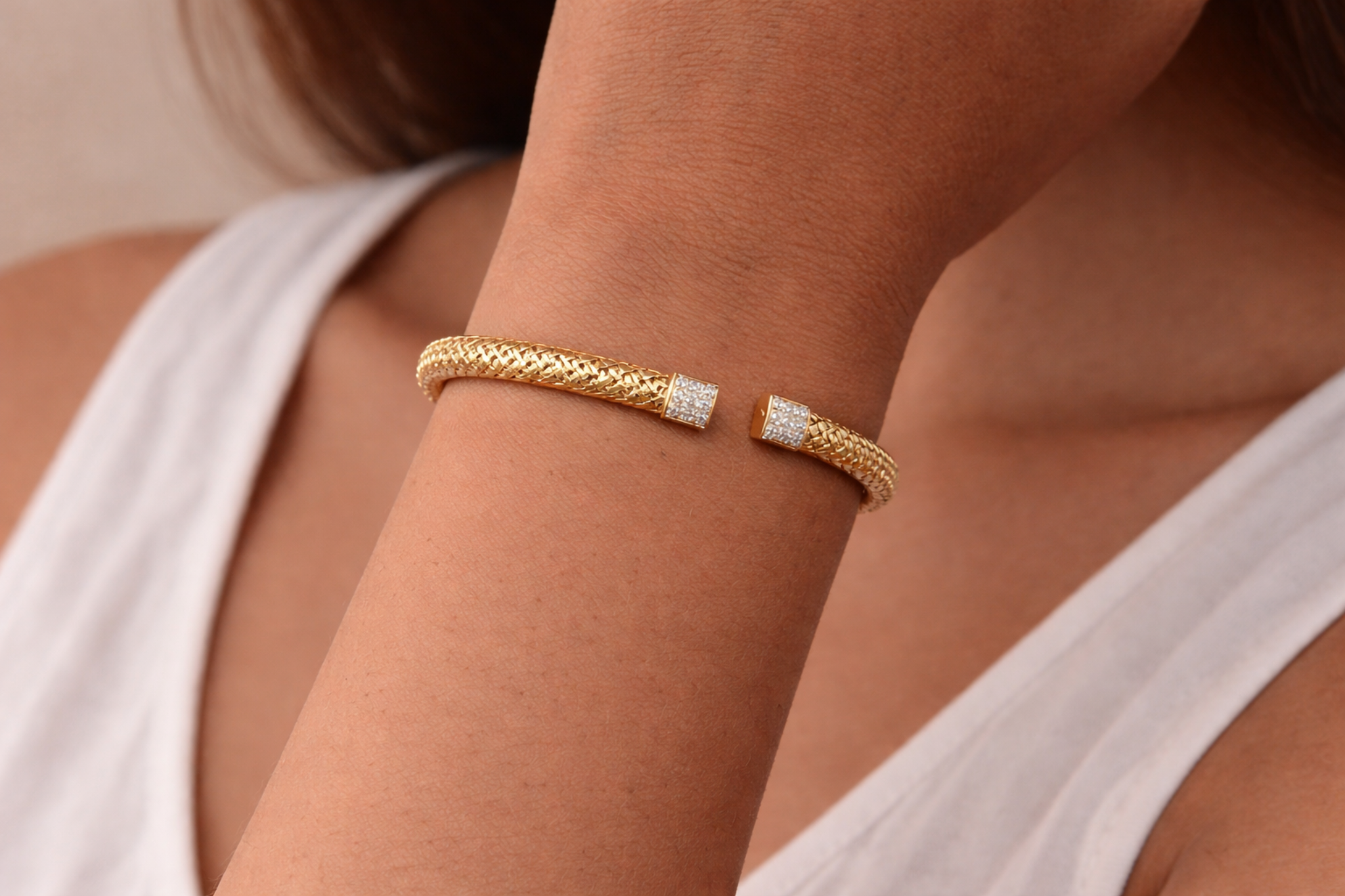 Celeste Lattice Gold Bracelet