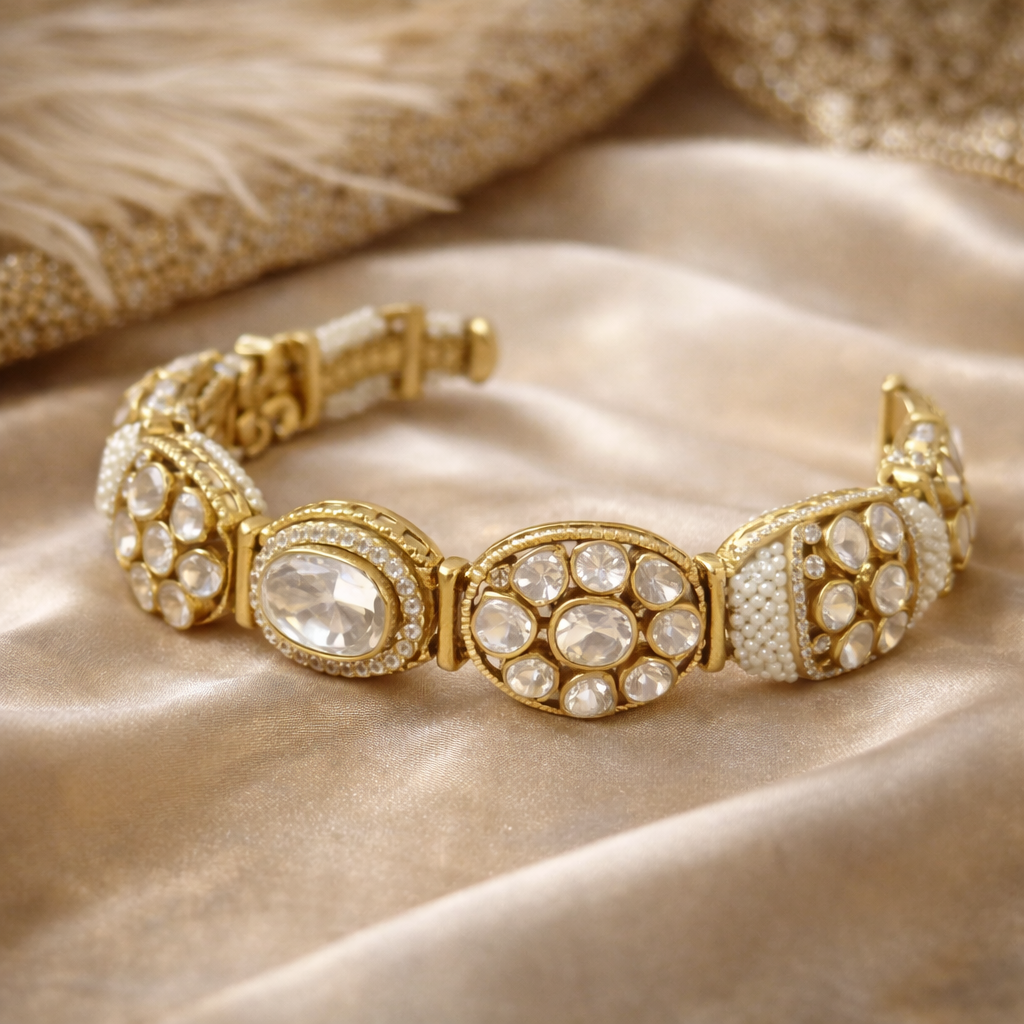 Gajra Moissanite Bracelet