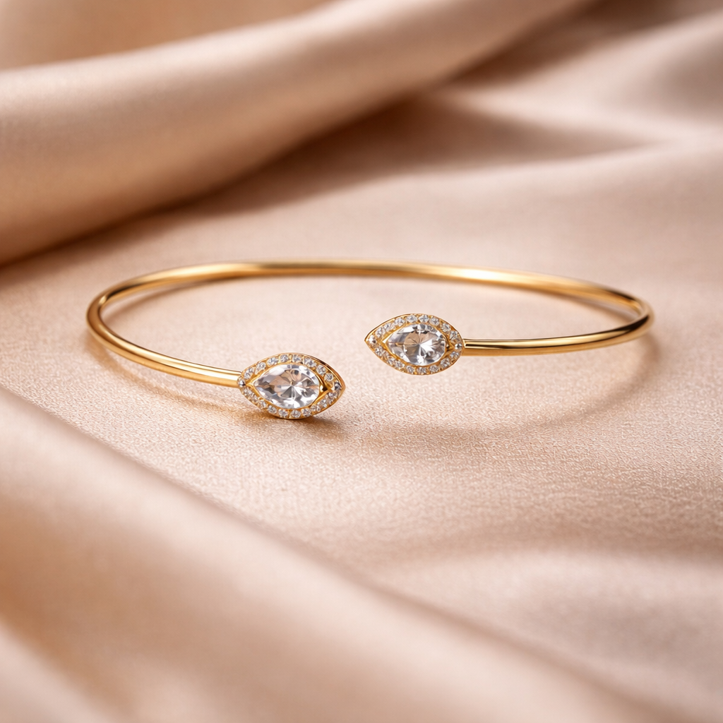 Aurelia Twin Glow Moissanite Kada