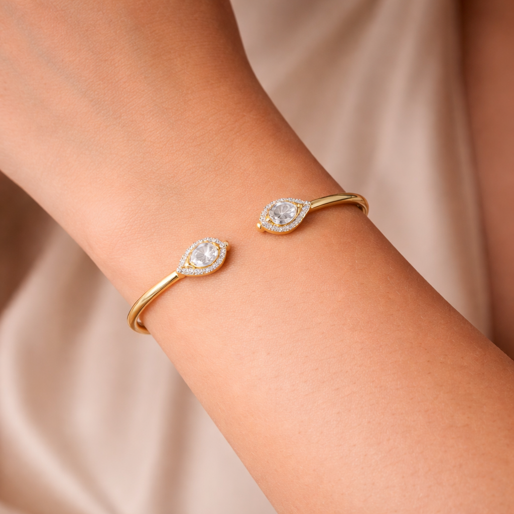 Aurelia Twin Glow Moissanite Kada