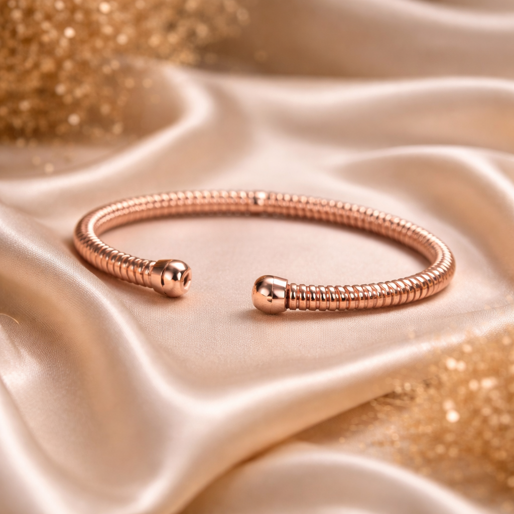 Rosegold Coil Elegance Kada