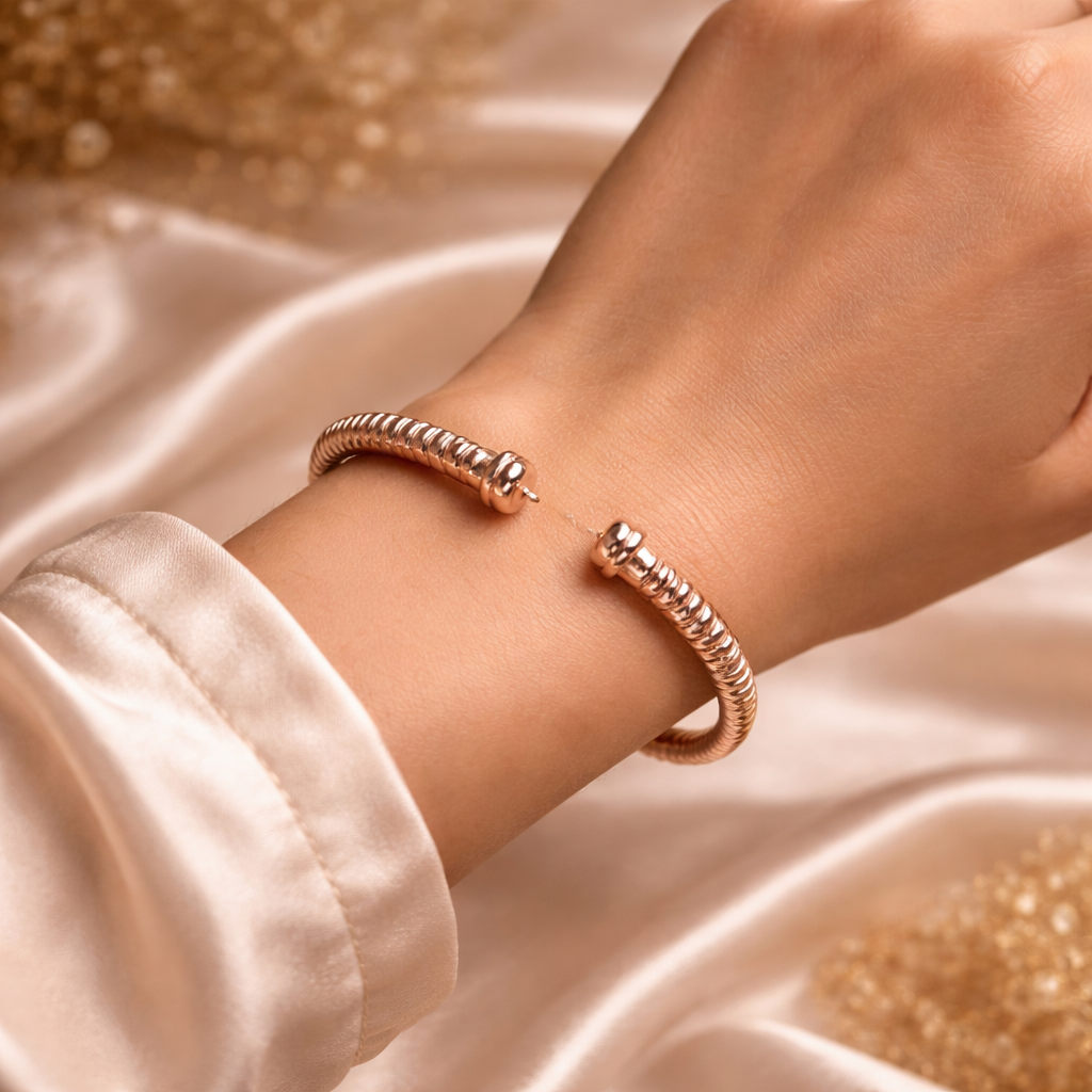 Rosegold Coil Elegance Kada