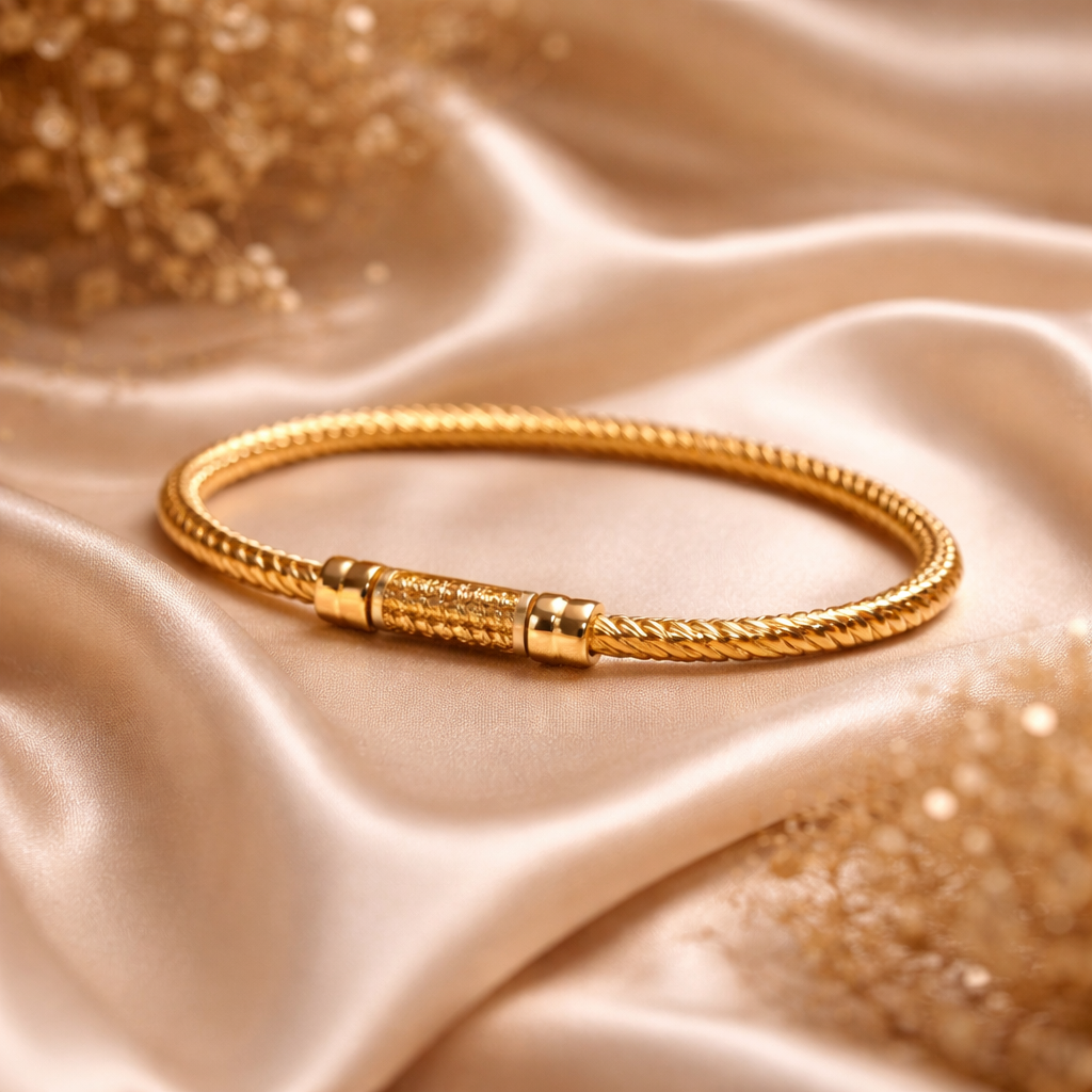Textured Gold Link Kada