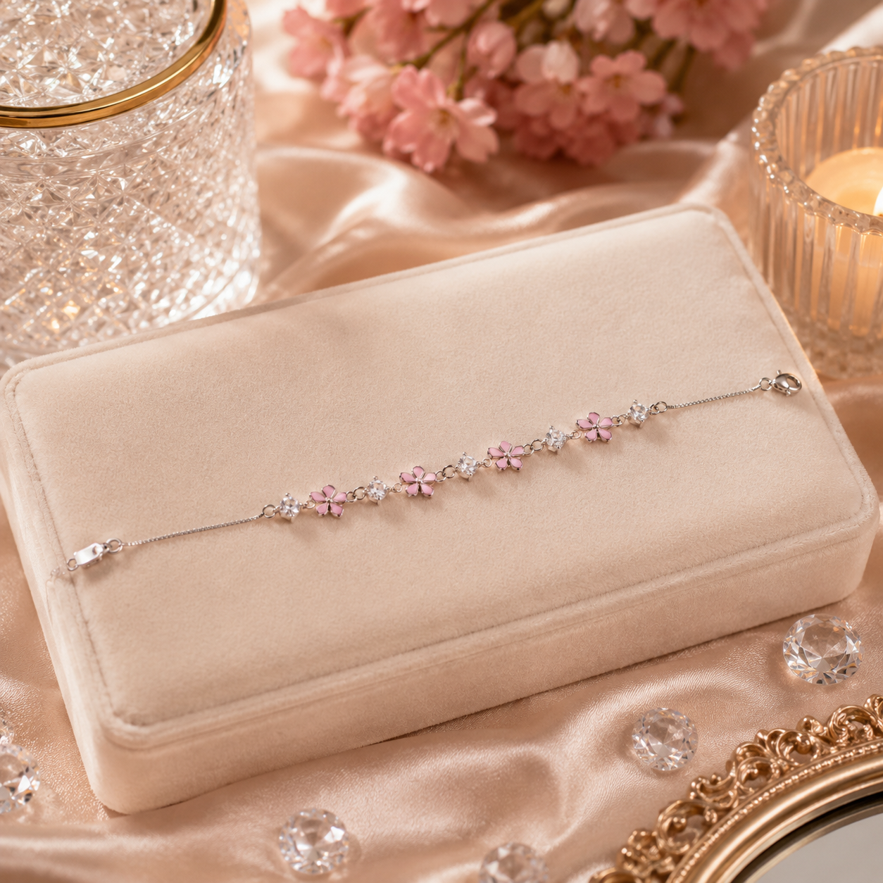 Velisse Pink Blossom Bracelet