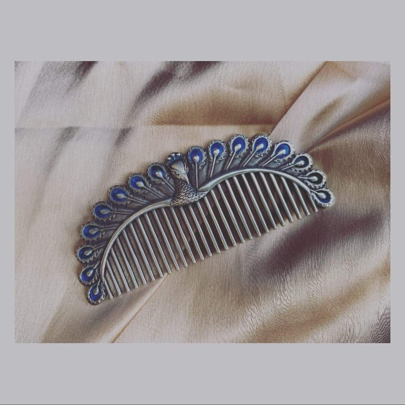Peacock Elegance Hair Comb