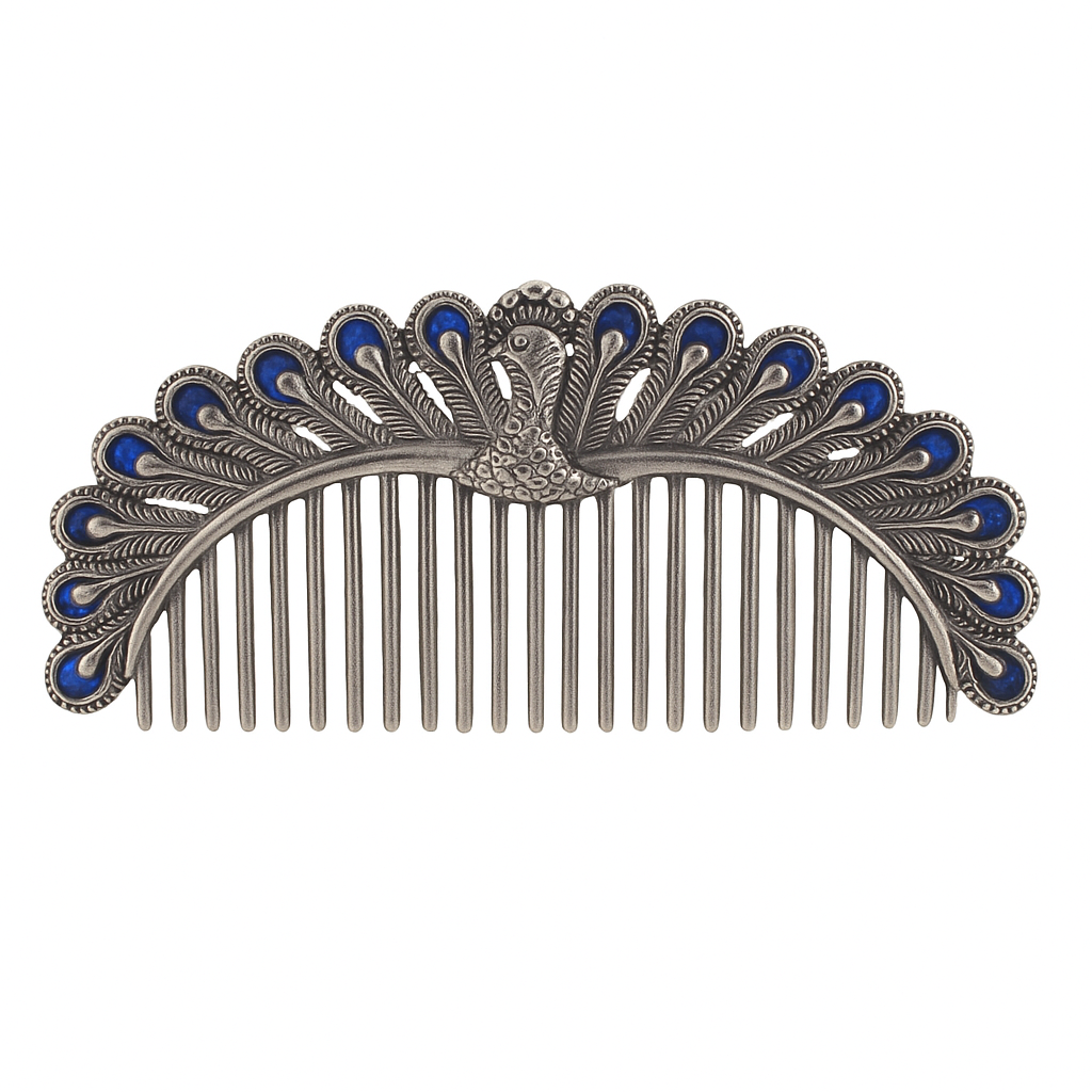 Peacock Elegance Hair Comb