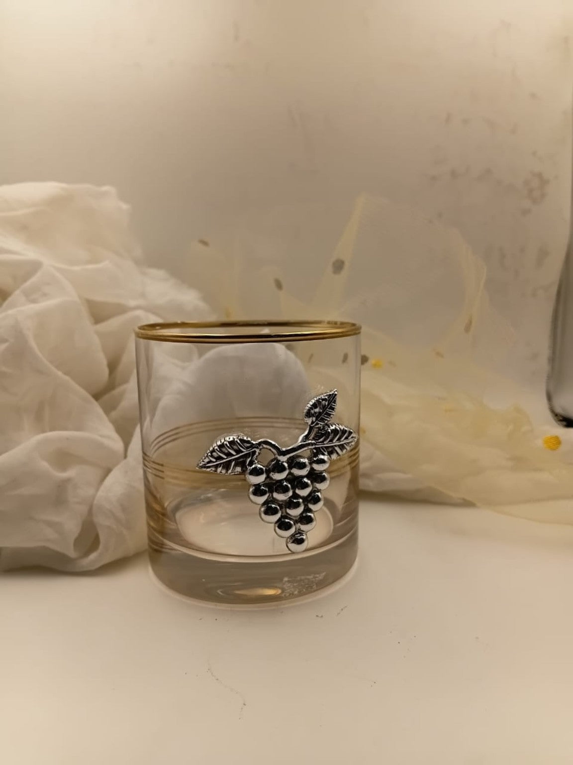 Eterna Grape Silver-Trim Glass