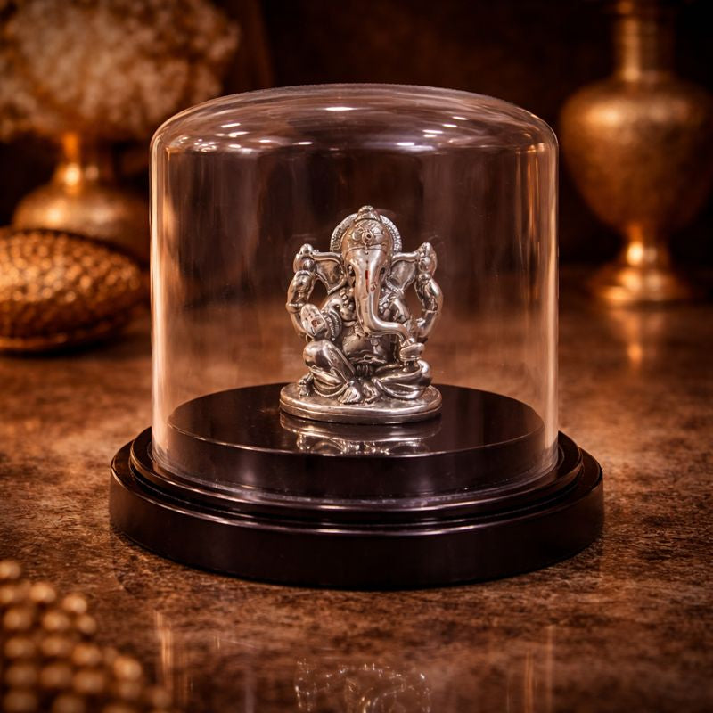 Shubh Aarambh Ganesha – Pure 999 Silver Dome