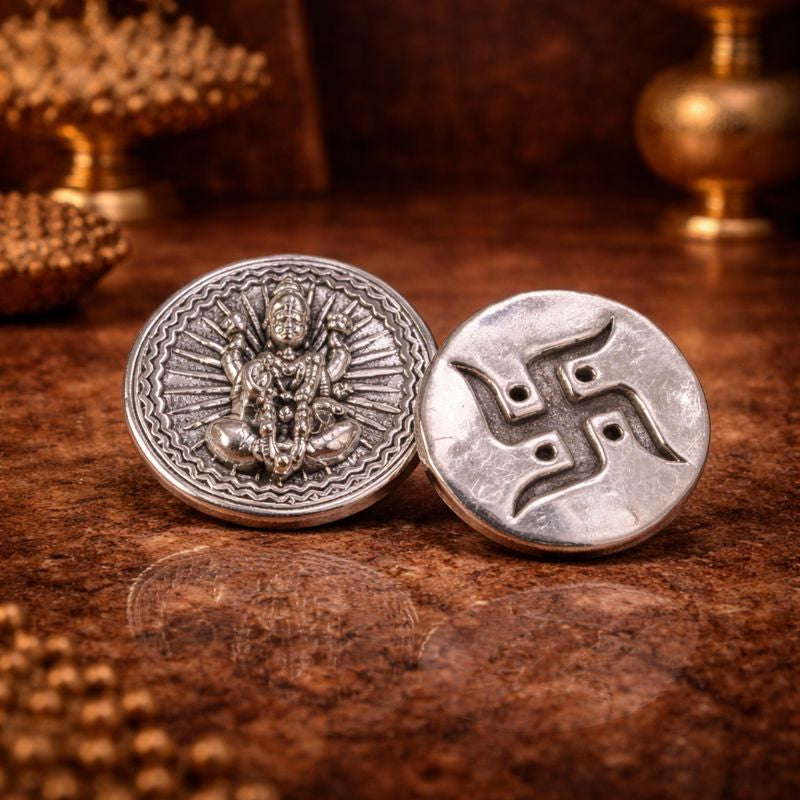 Pure Silver Lakshmi Coin Set (999)