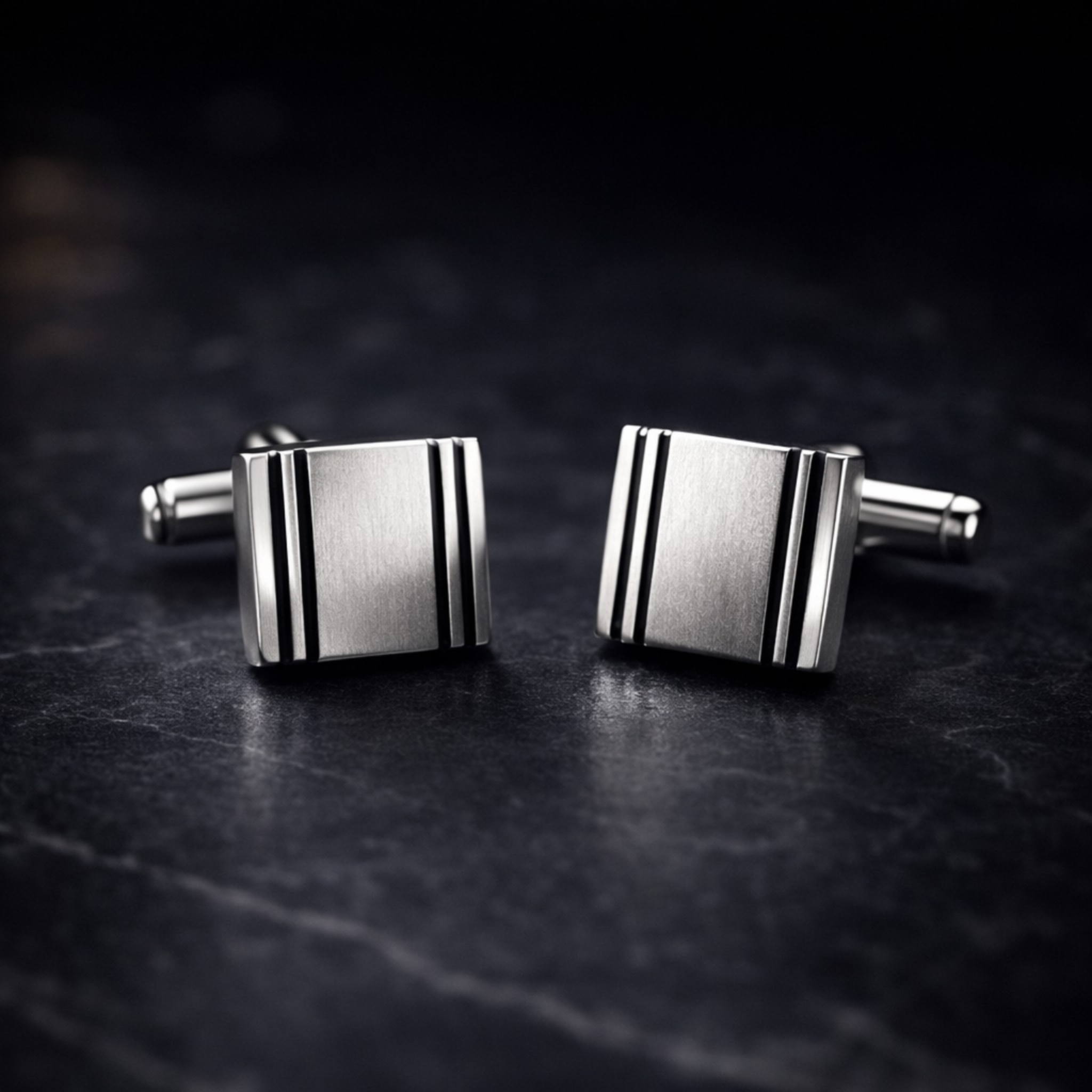 Apex Square Silver Cufflinks