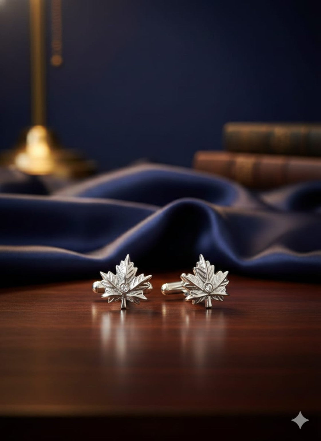 Maple Leaf Silver Cufflinks