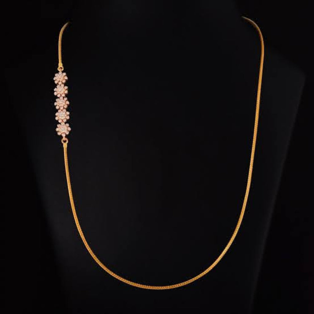 Elora Side-Floral Gold Chain