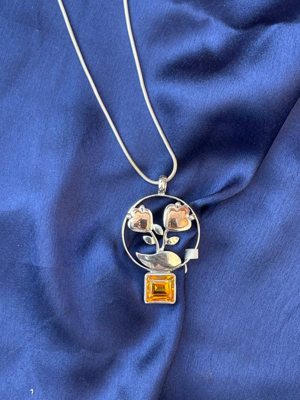 Amber Blossom Pendant