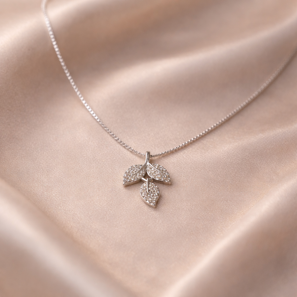 Silver Leaf Grace Pendant Chain