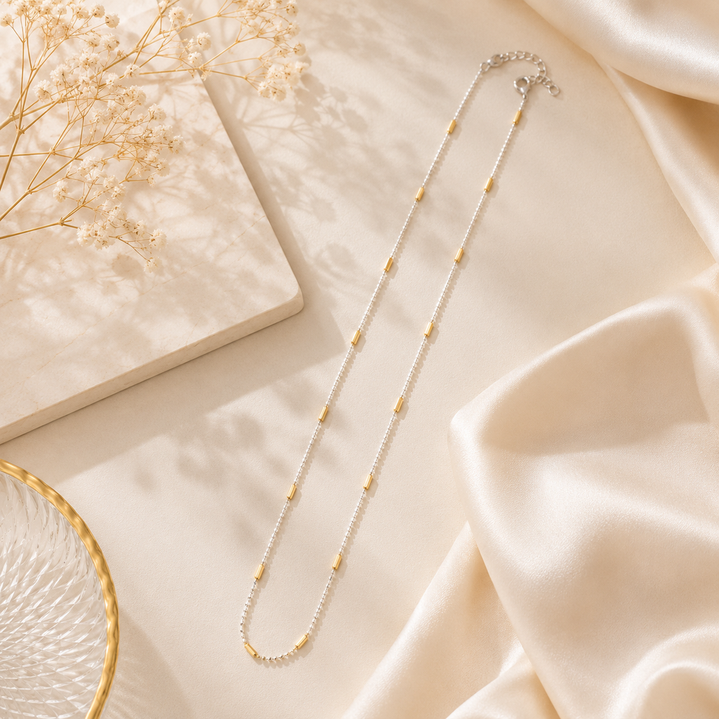 Auric Bead Italian Silver Chain