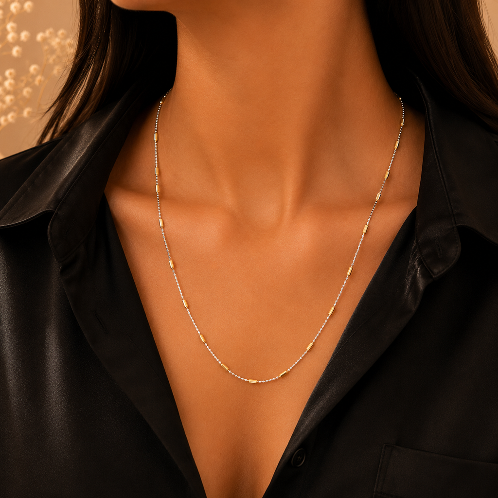 Auric Bead Italian Silver Chain