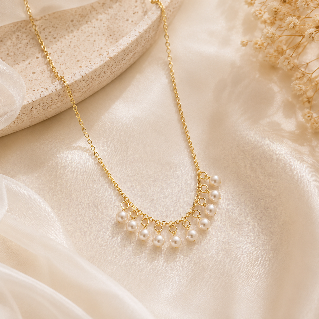 Vaidehi Dual Halo Pendant Necklace