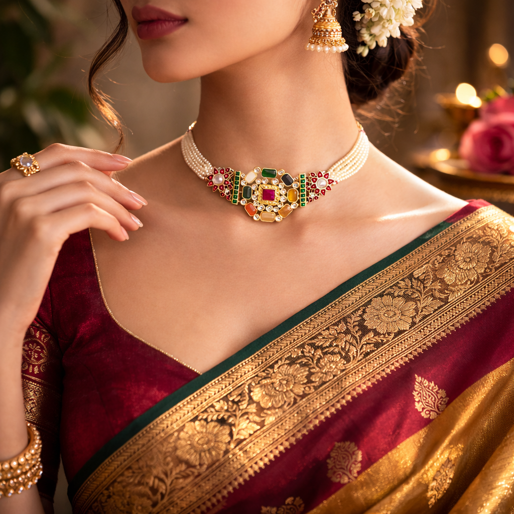 Navratan Elegance Choker