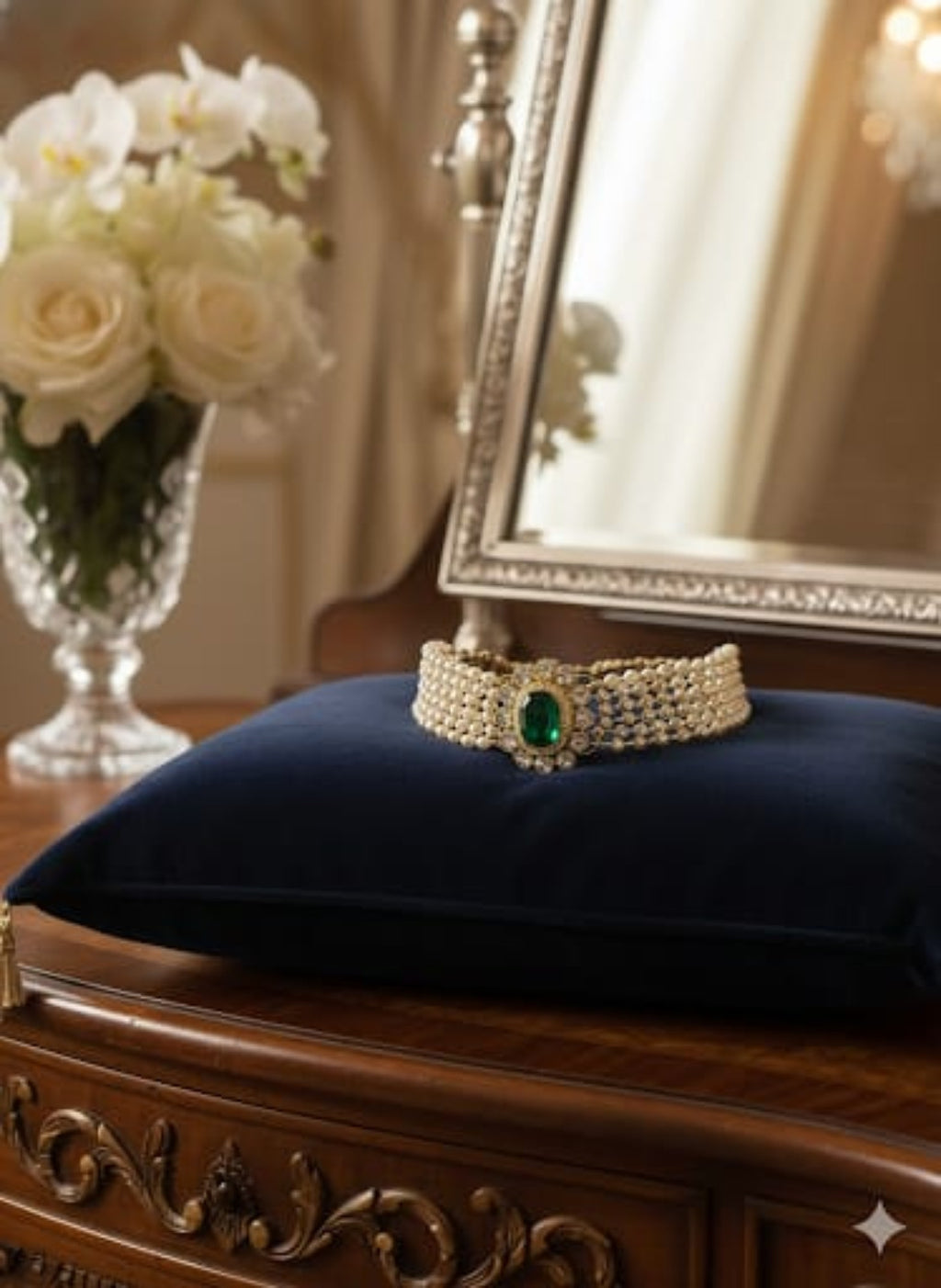 Emerald Noor Pearl Choker