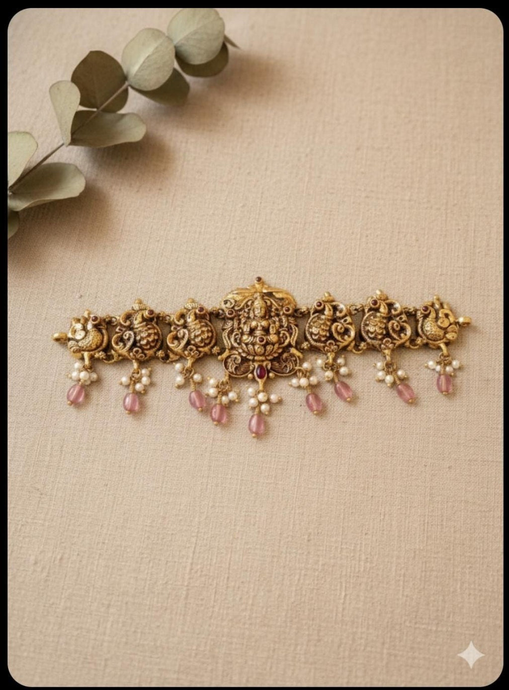 Devika Antique Gold Lakshmi Choker