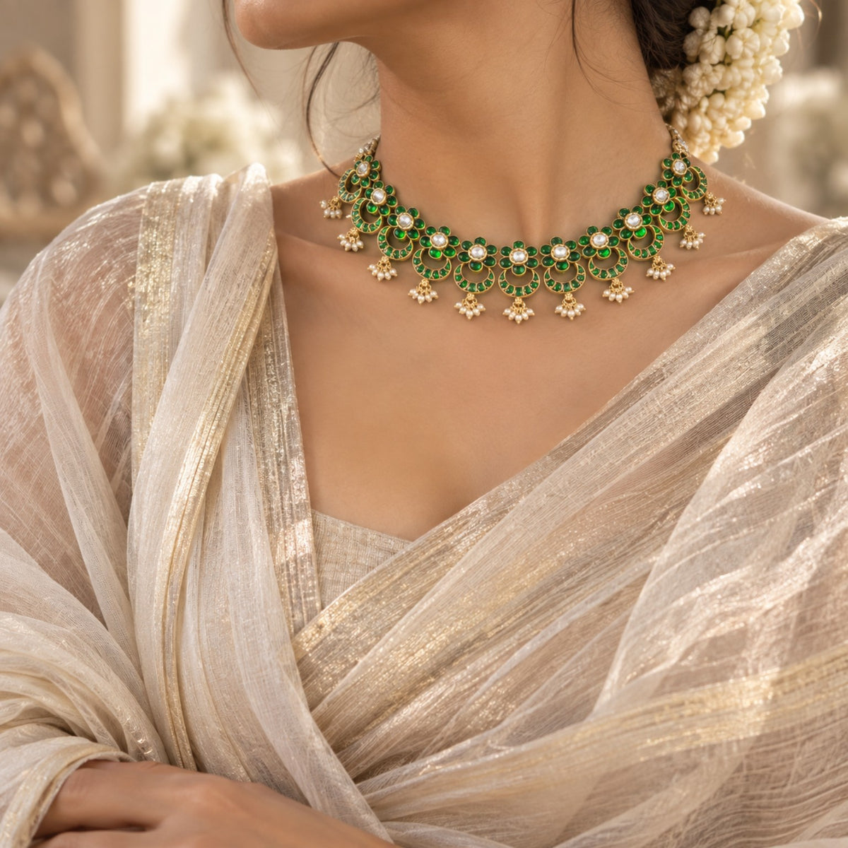 Emerald Bloom Heritage Choker