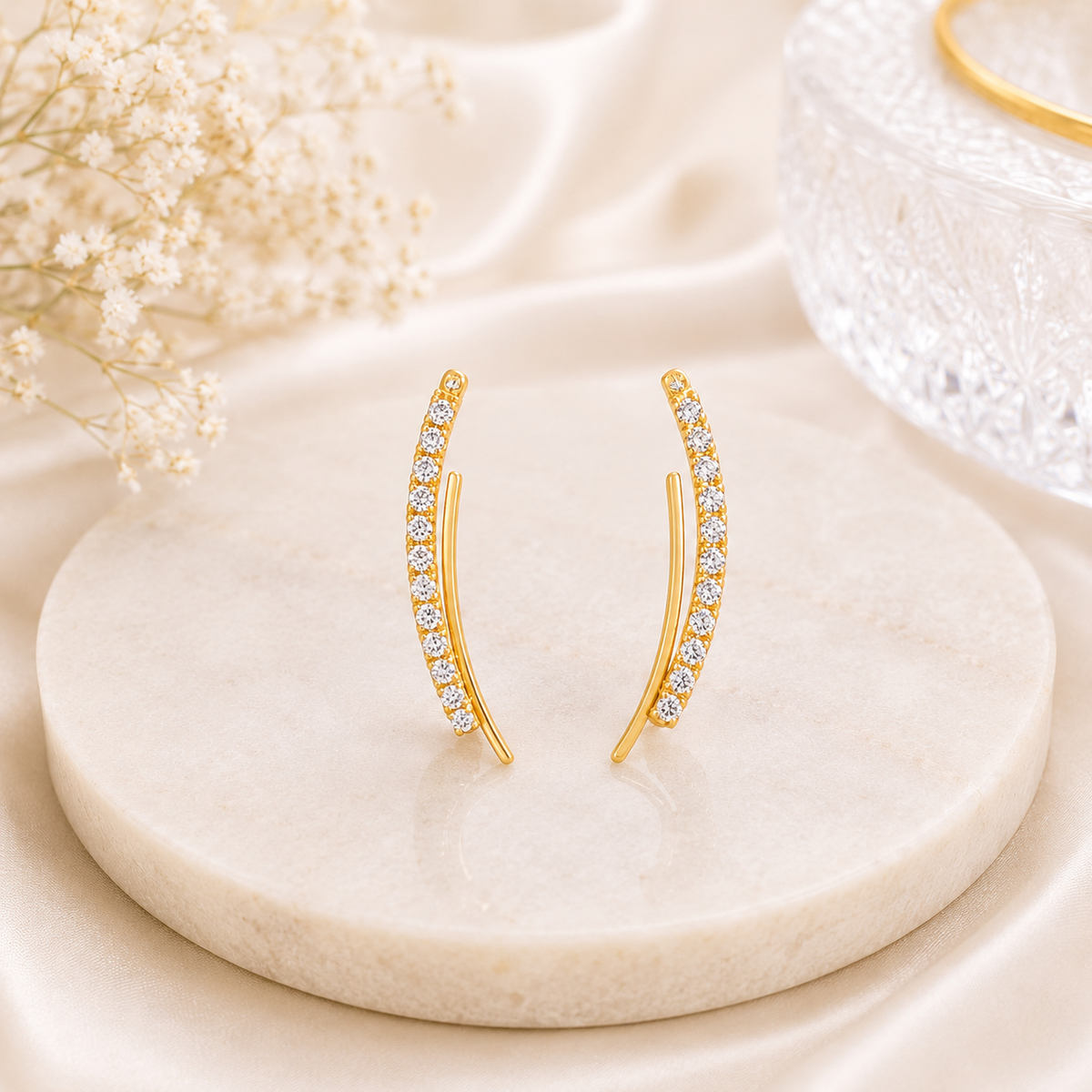 Aarini Crystal Ear Cuffs