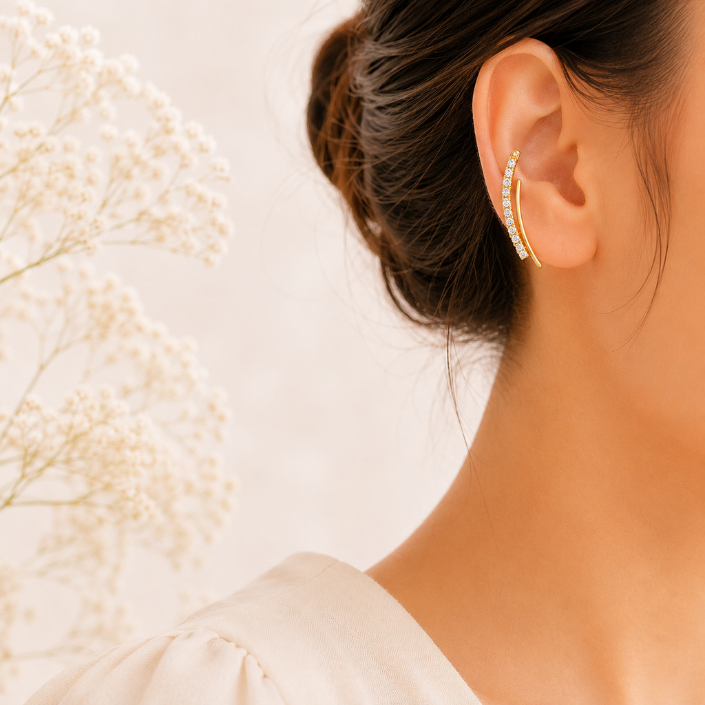 Aarini Crystal Ear Cuffs